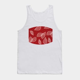 Retro Red Leaves Tank Top